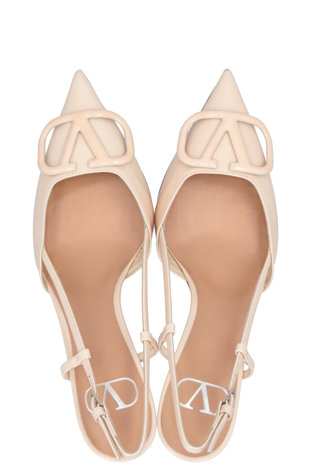 VALENTINO VLogo Heels Patent Nude