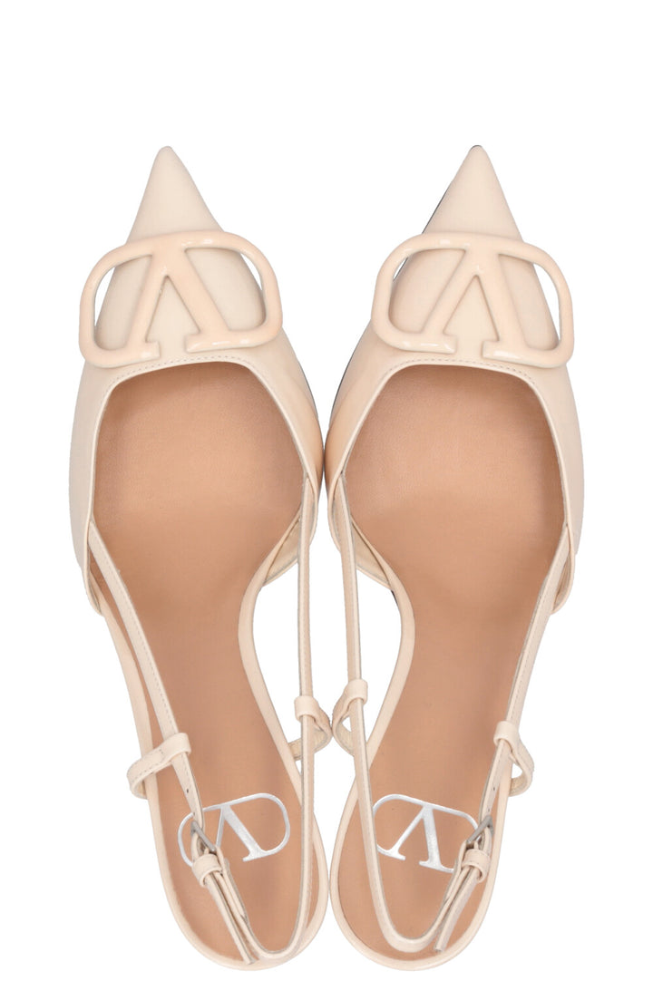 VALENTINO VLogo Heels Patent Nude