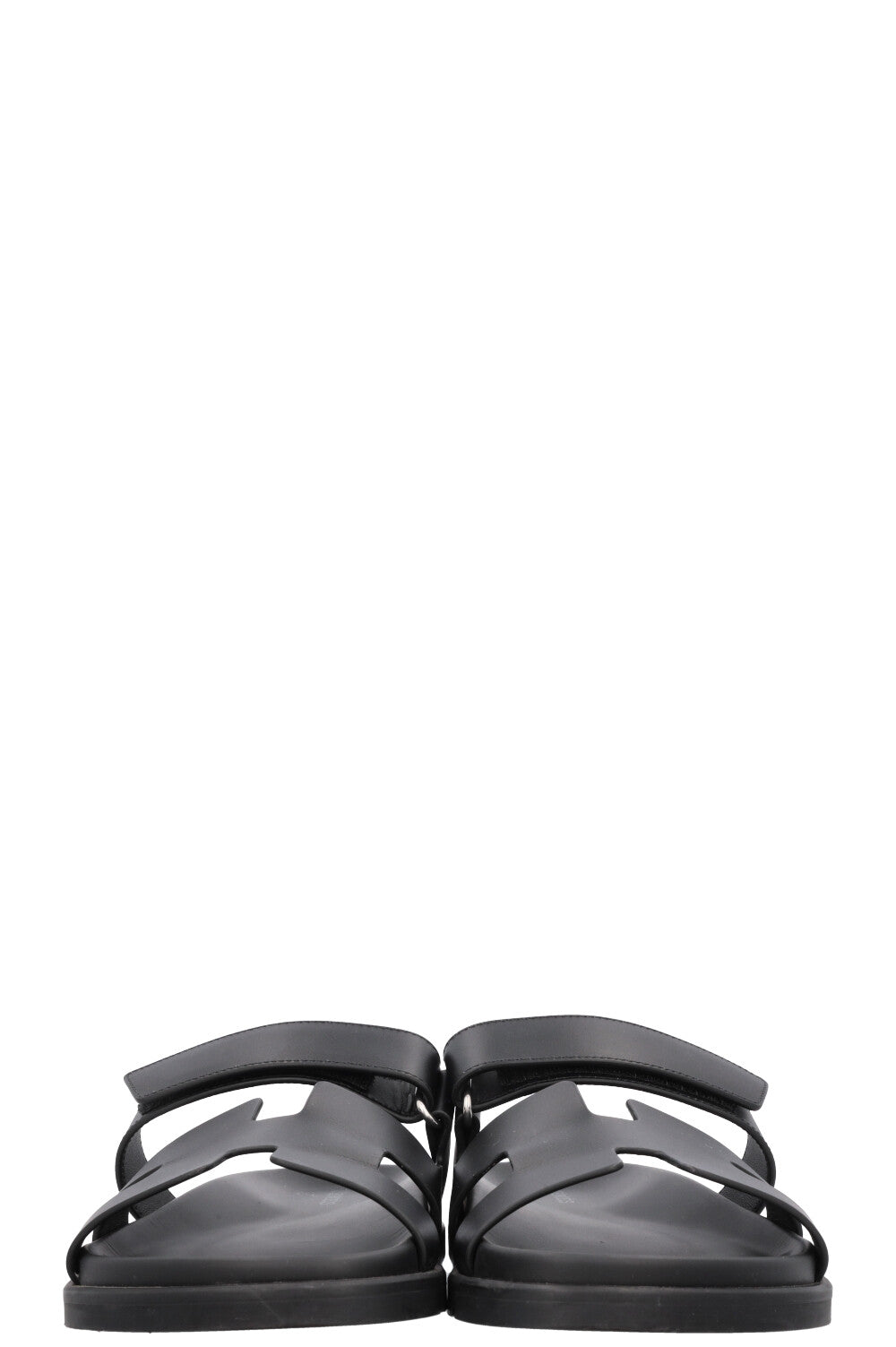 HERMÈS Chypre Flats Leather Noir