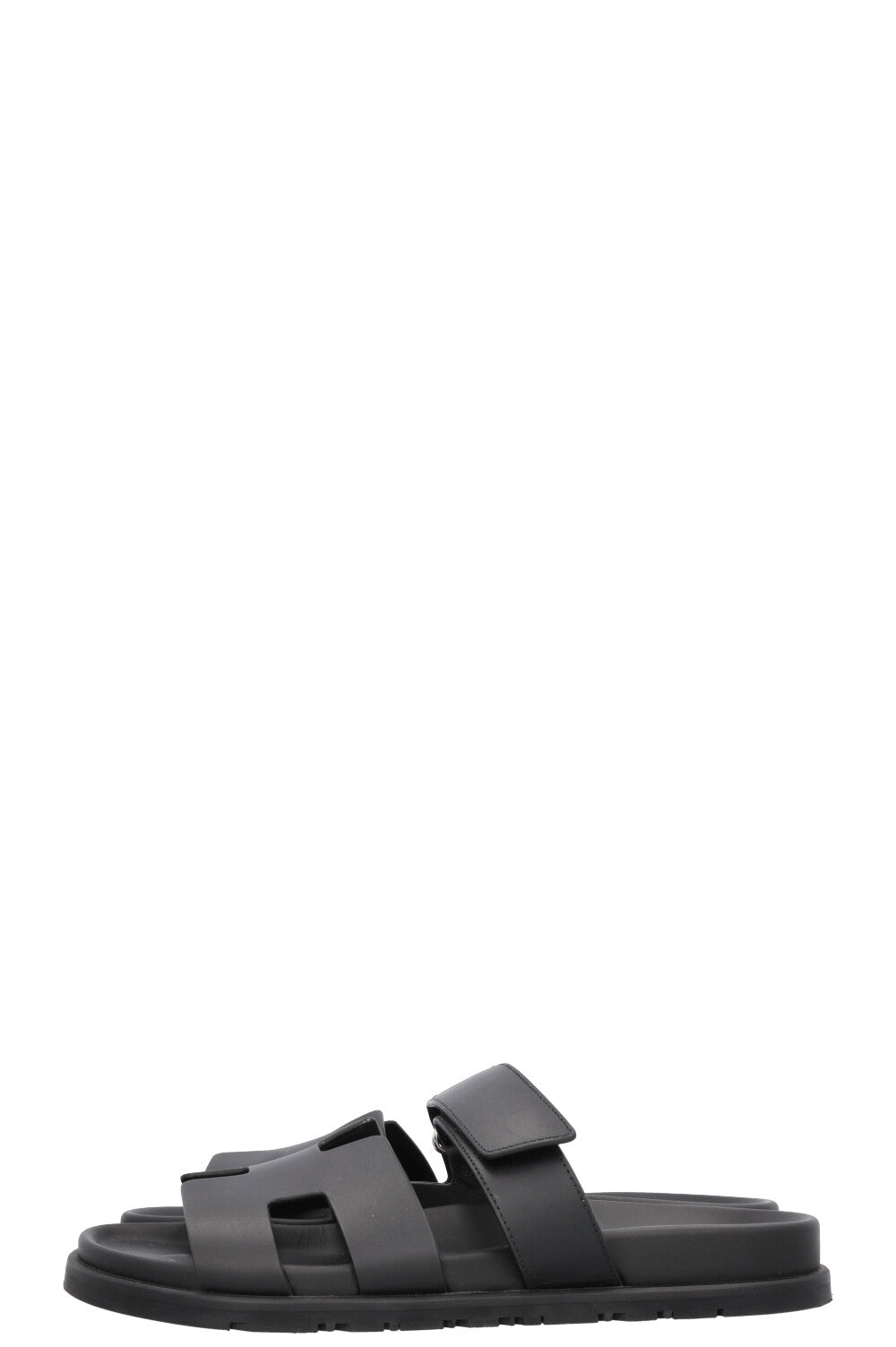 HERMÈS Chypre Flats Leather Noir