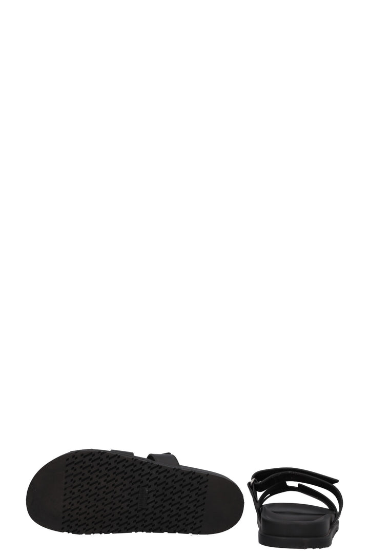 HERMÈS Chypre Flats Leather Noir