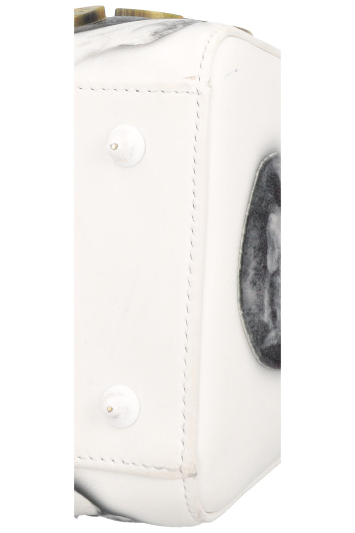 CHRISTIAN DIOR Medium Lady Dior Gilbert &amp; George Limited Edition White