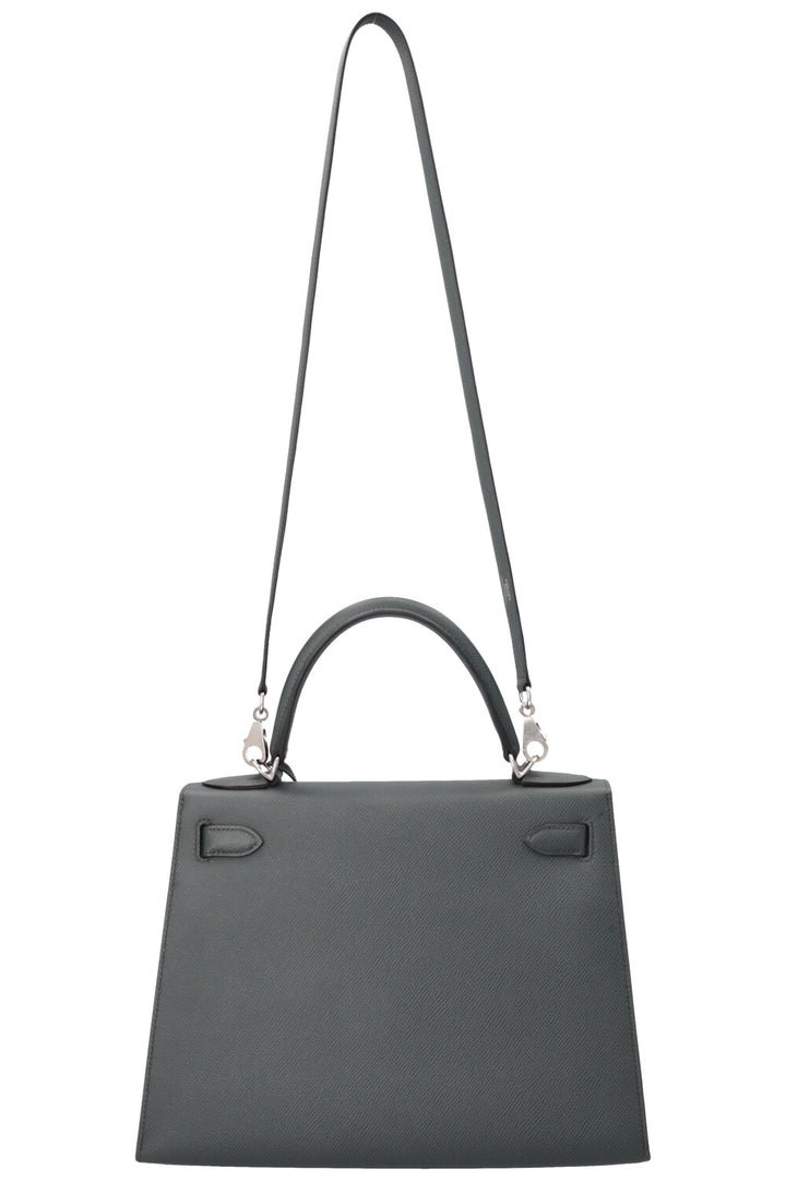 HERMÈS Kelly Sellier 28 Epsom Bleu Orage
