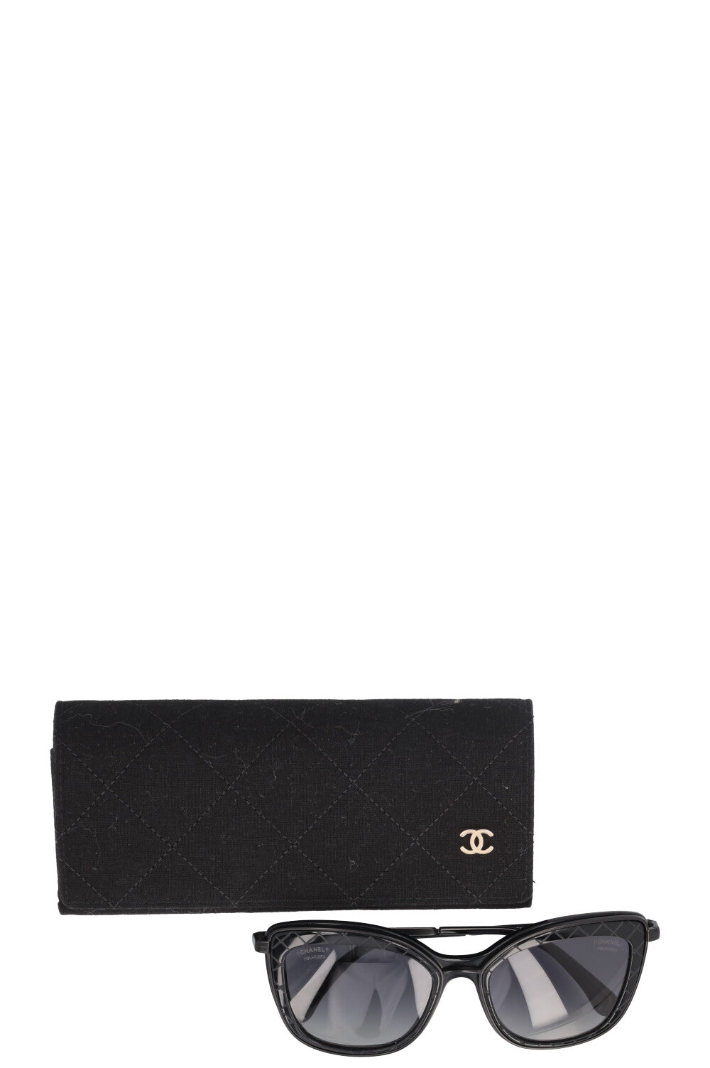 CHANEL 5476Q Quilted Butterfly Sunglasses Black