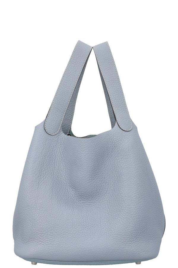 HERMES Picotin 22 Clemence Bleu Lin