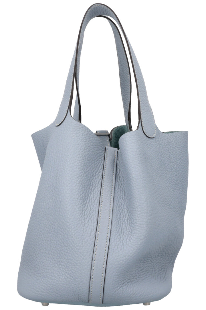 HERMES Picotin 22 Clemence Bleu Lin