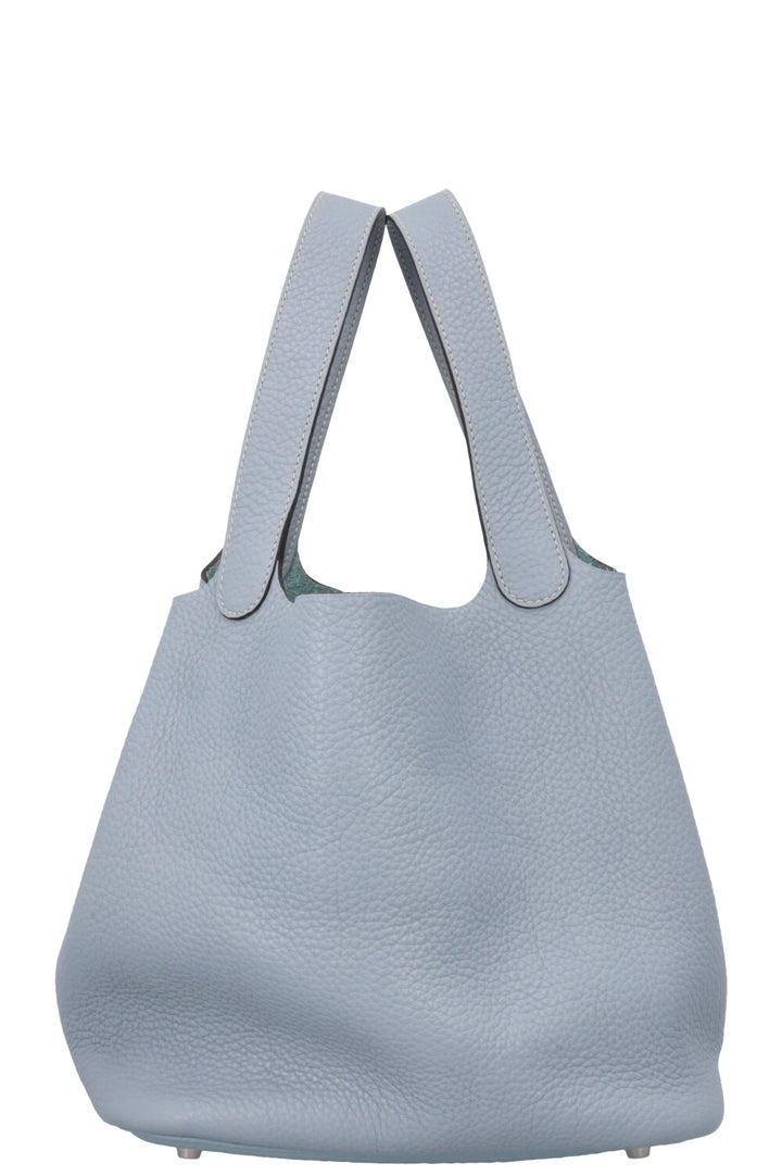 HERMES Picotin 22 Clemence Bleu Lin