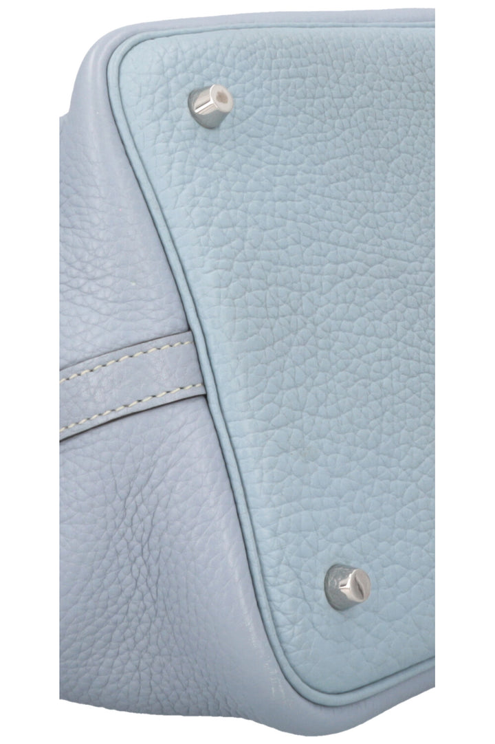 HERMES Picotin 22 Clemence Bleu Lin