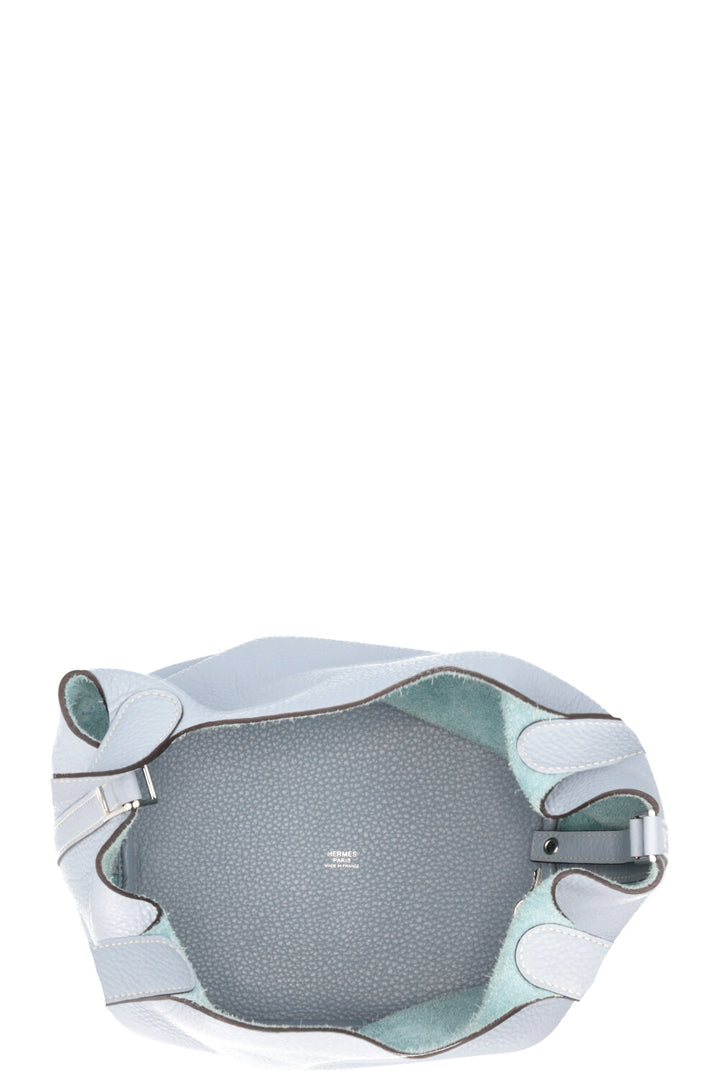 HERMES Picotin 22 Clemence Bleu Lin