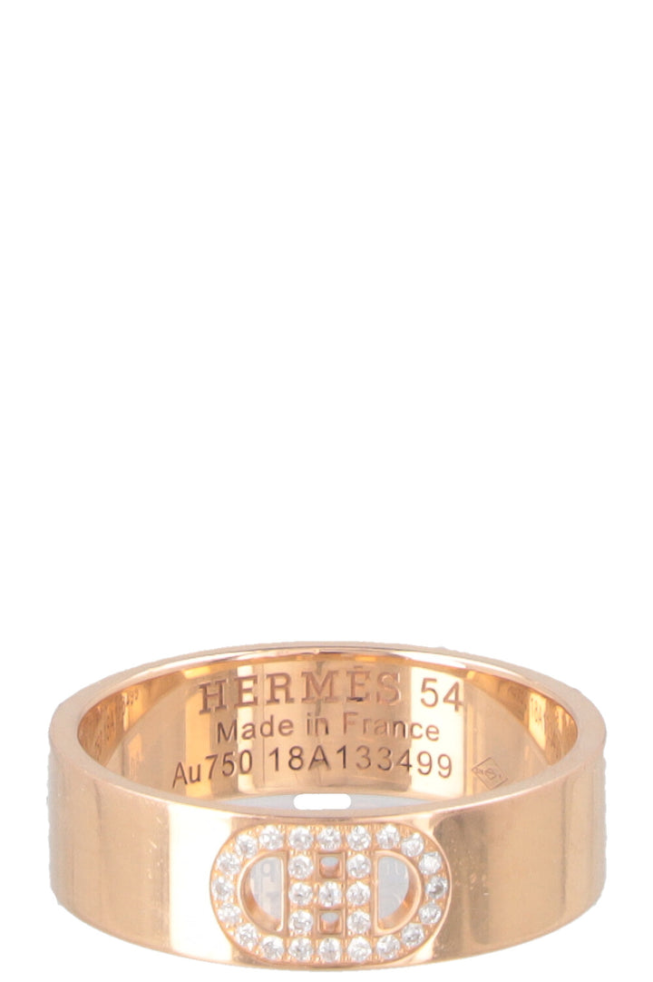 HERMÈS H D'Ancre Ring 18k Rose Gold