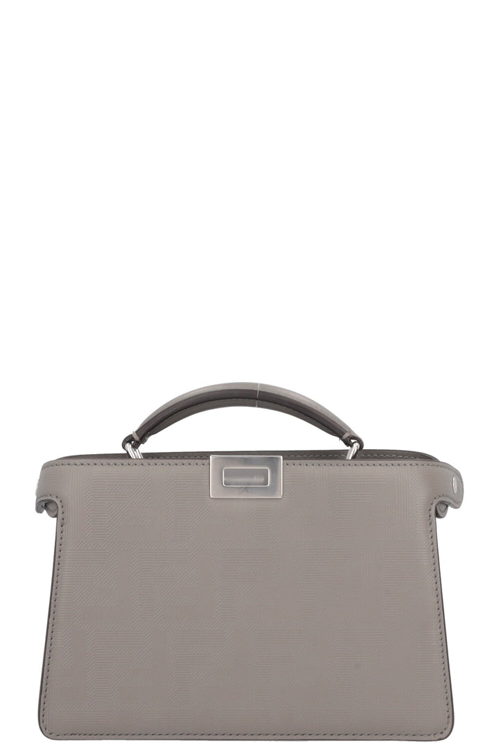 FENDI Peekaboo ISeeU X-Cross Bag Leather Grey