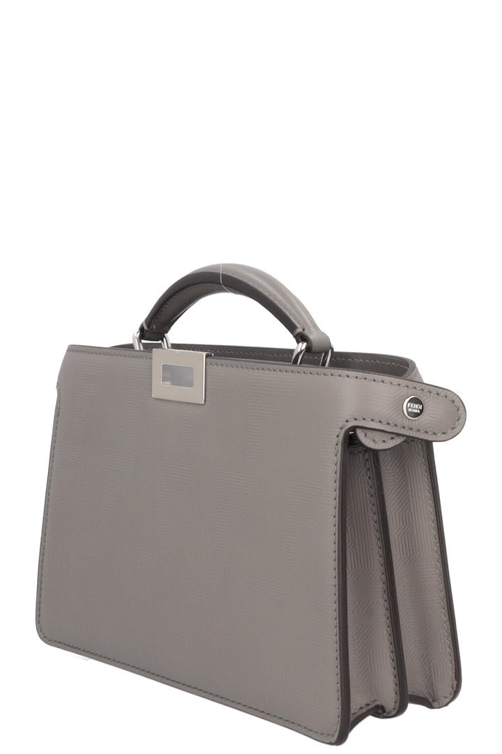FENDI Peekaboo ISeeU X-Cross Bag Leather Grey