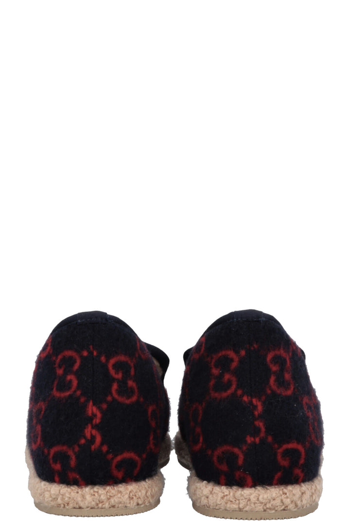 GUCCI Shearling Jordaan Espadrilles Navy