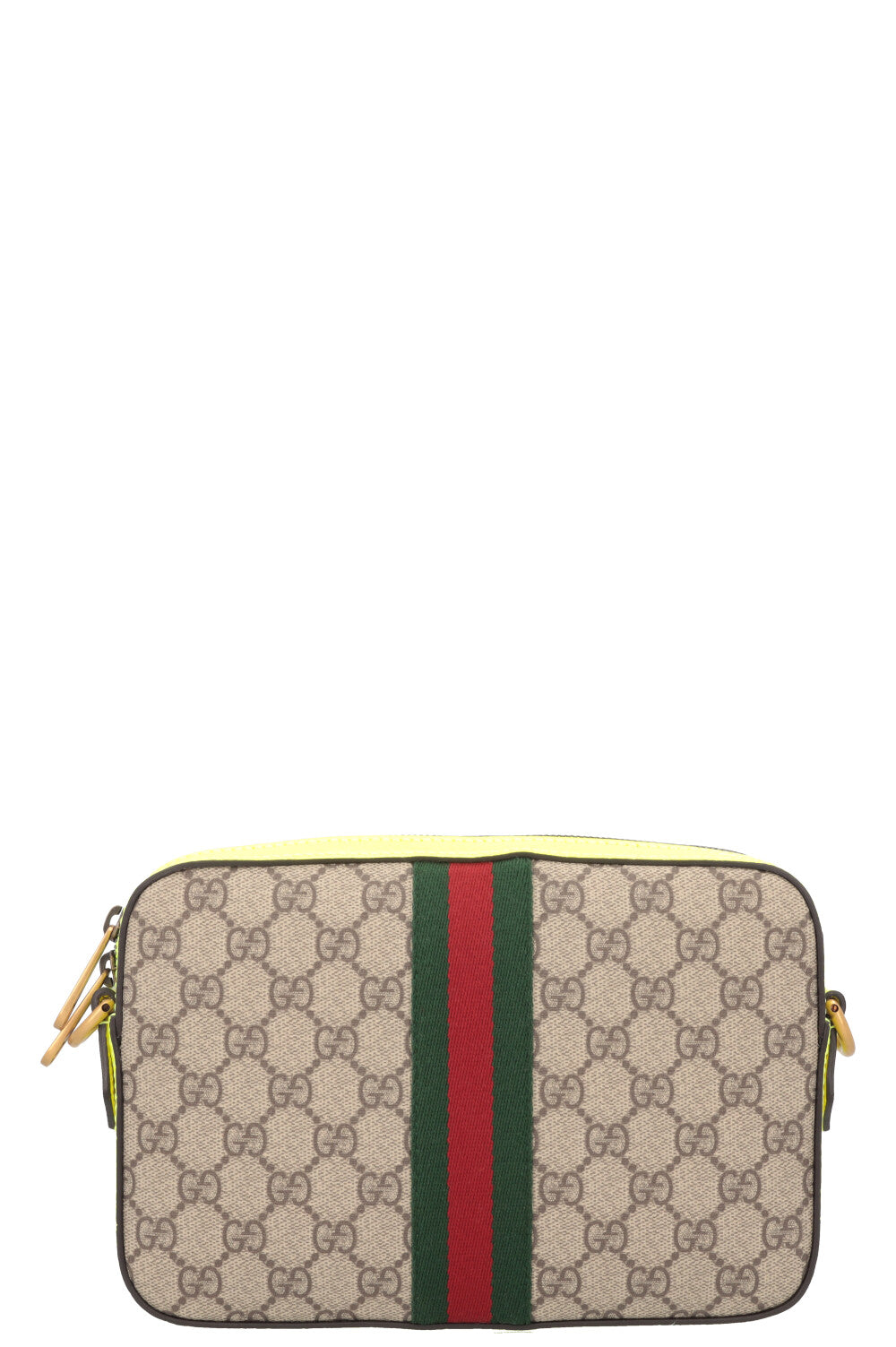 GUCCI Small Ophidia Crossbody Bag Neon Yellow Supreme Canvas – REAWAKE