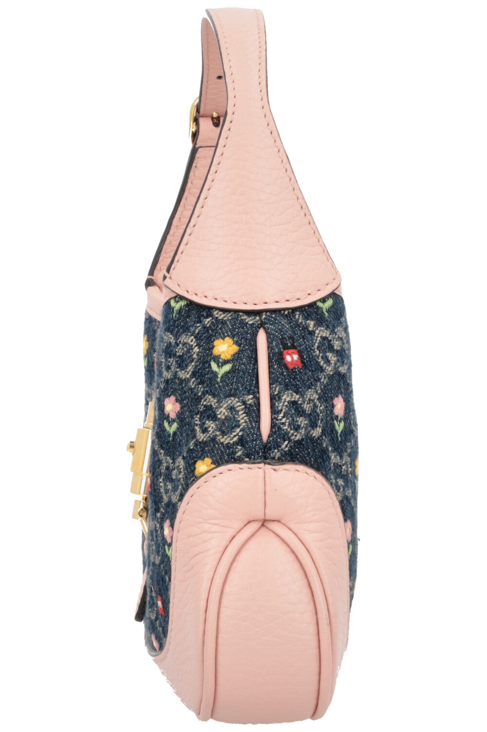 Mini-jupe en jean fleuri GUCCI 1961 Jackie Bleu Blush