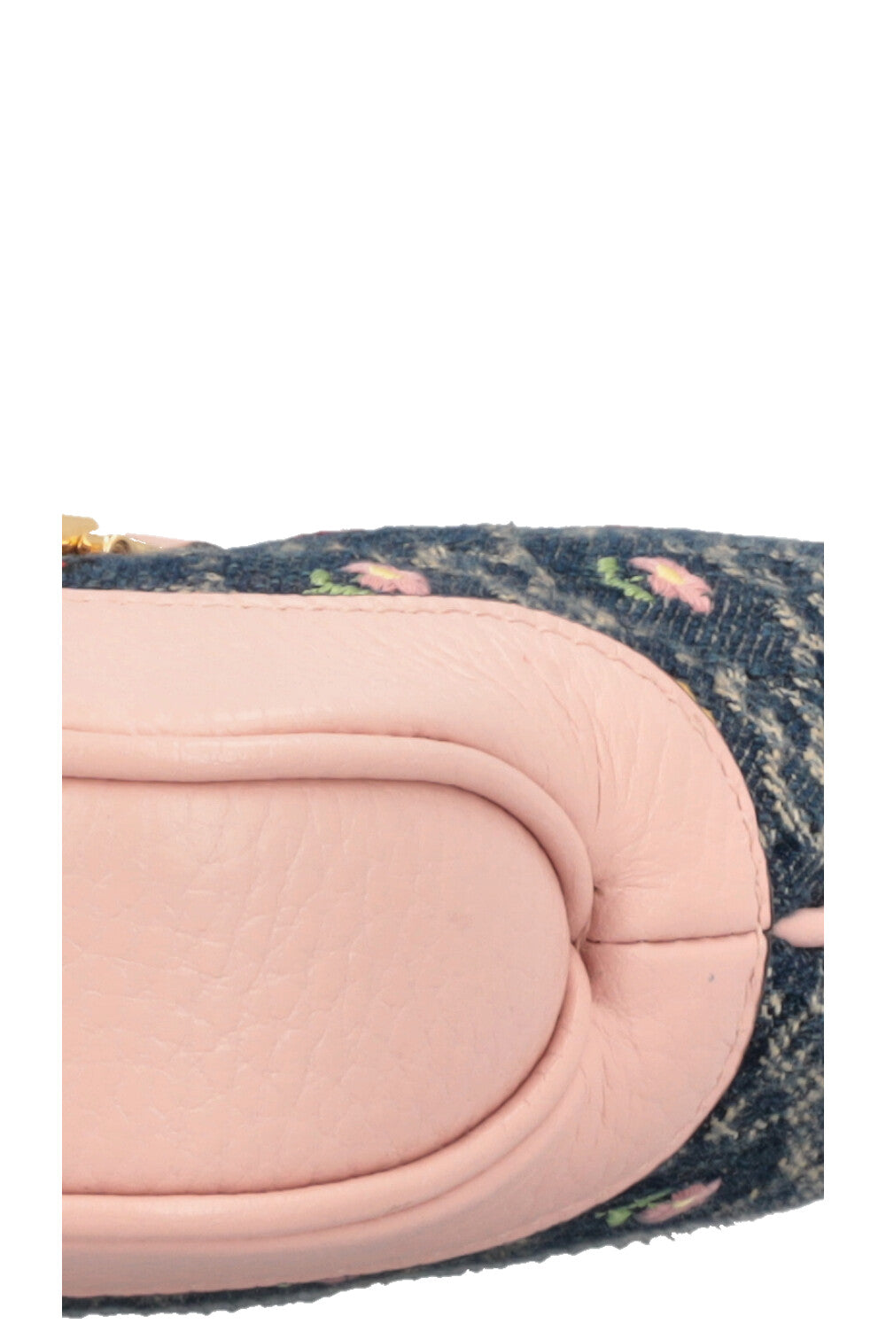 Mini-jupe en jean fleuri GUCCI 1961 Jackie Bleu Blush