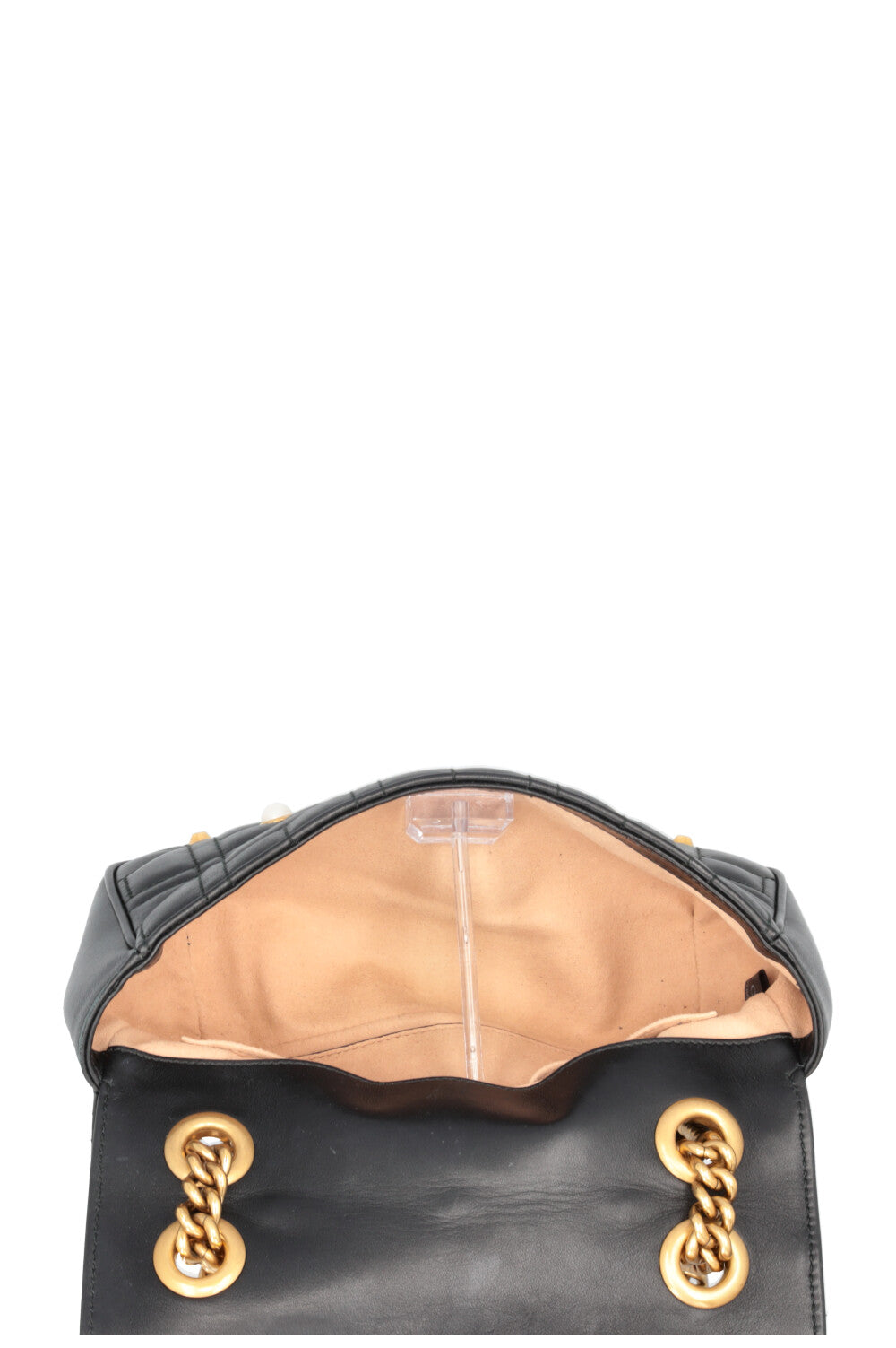 GUCCI Small Pearl Marmont Camera Bag Black