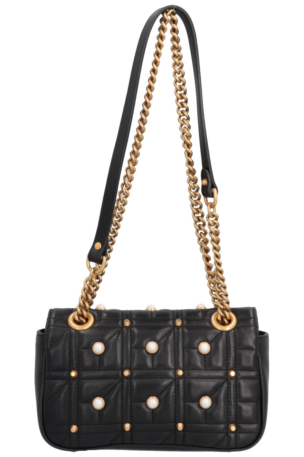GUCCI Small Pearl Marmont Camera Bag Black