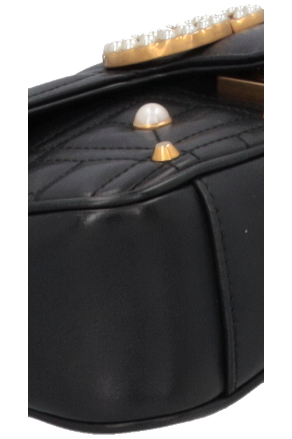 GUCCI Small Pearl Marmont Camera Bag Black