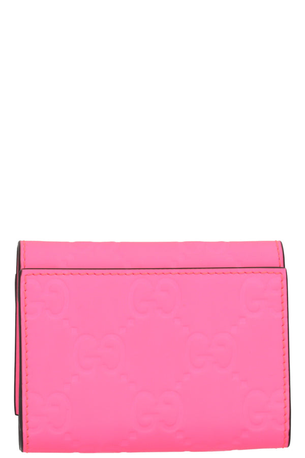 GUCCI Small Fold GG Wallet Neon Pink