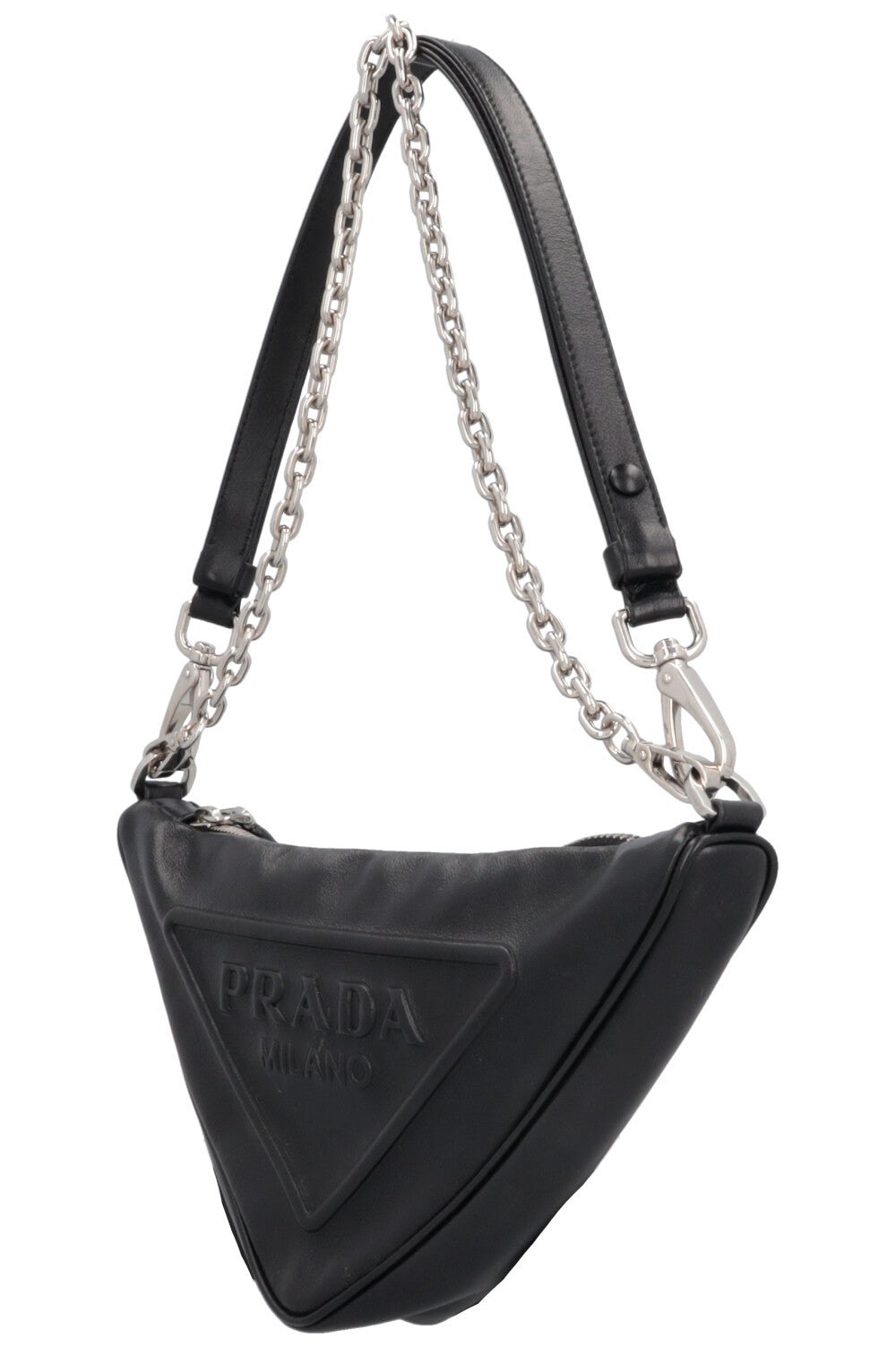 PRADA Triangle Bag Leather Black