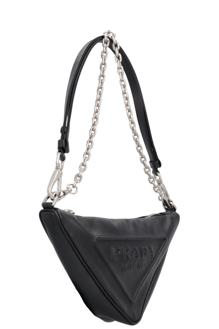PRADA Triangle Bag Leather Black