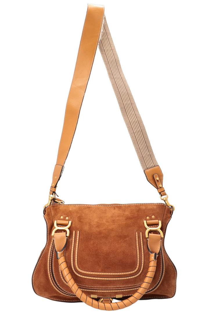 CHLOÉ Marcie Bag Suede Brown
