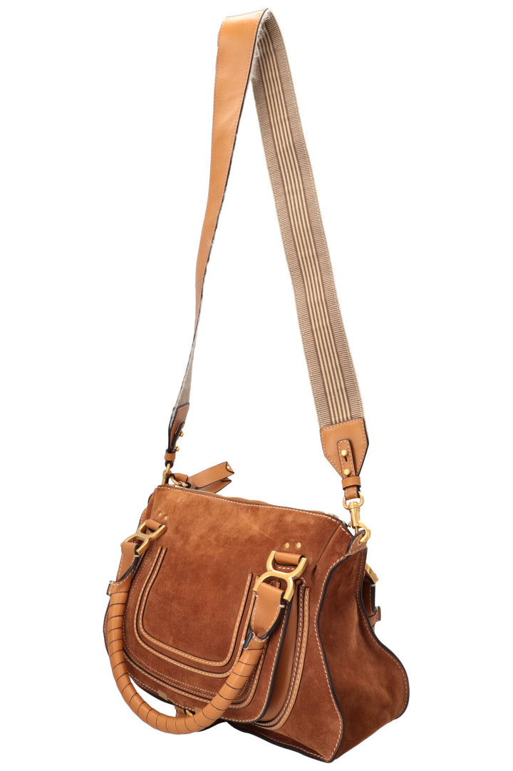 CHLOÉ Marcie Bag Suede Brown
