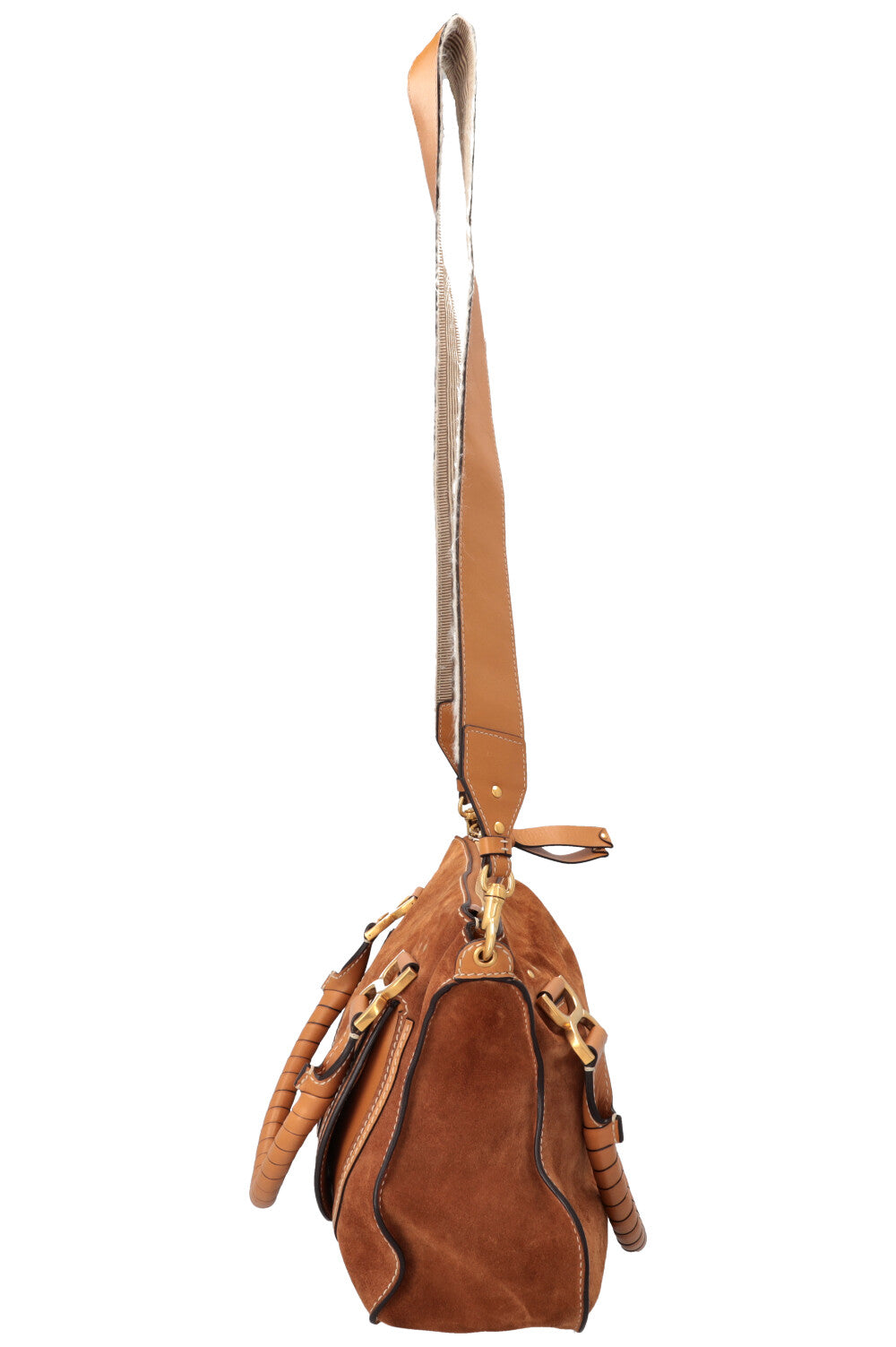 CHLOÉ Marcie Bag Suede Brown