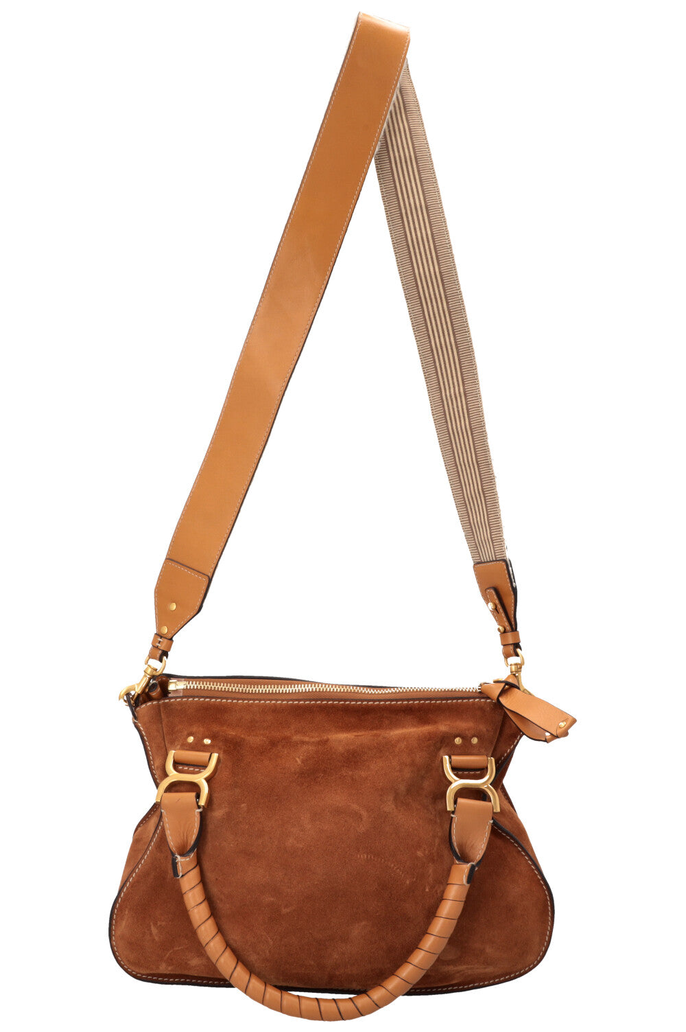 CHLOÉ Marcie Bag Suede Brown