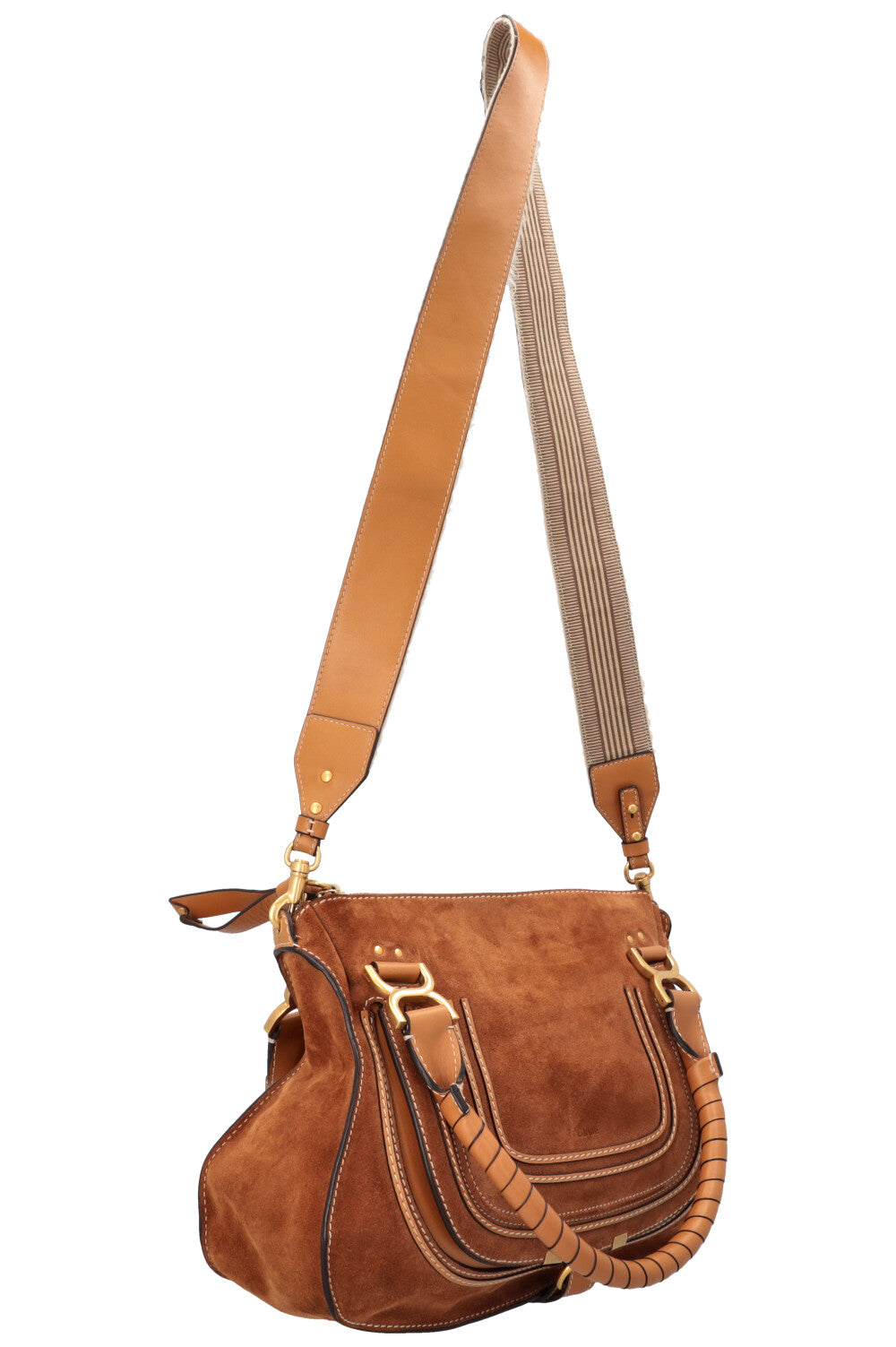 CHLOÉ Marcie Bag Suede Brown