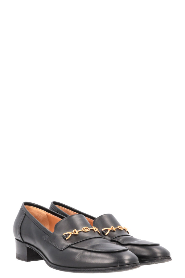GUCCI GG Interlocking Loafers Black