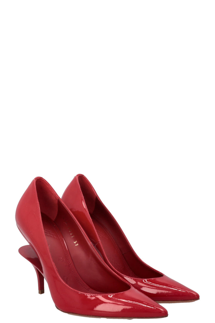 MAISON MARGIELA Cut Out Heels Patent Red