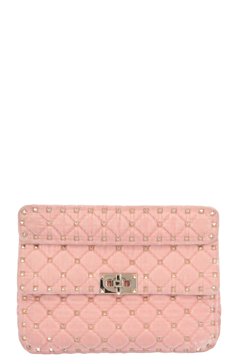 VALENTINO Small Rockstud Spike Bag Velvet Light Pink