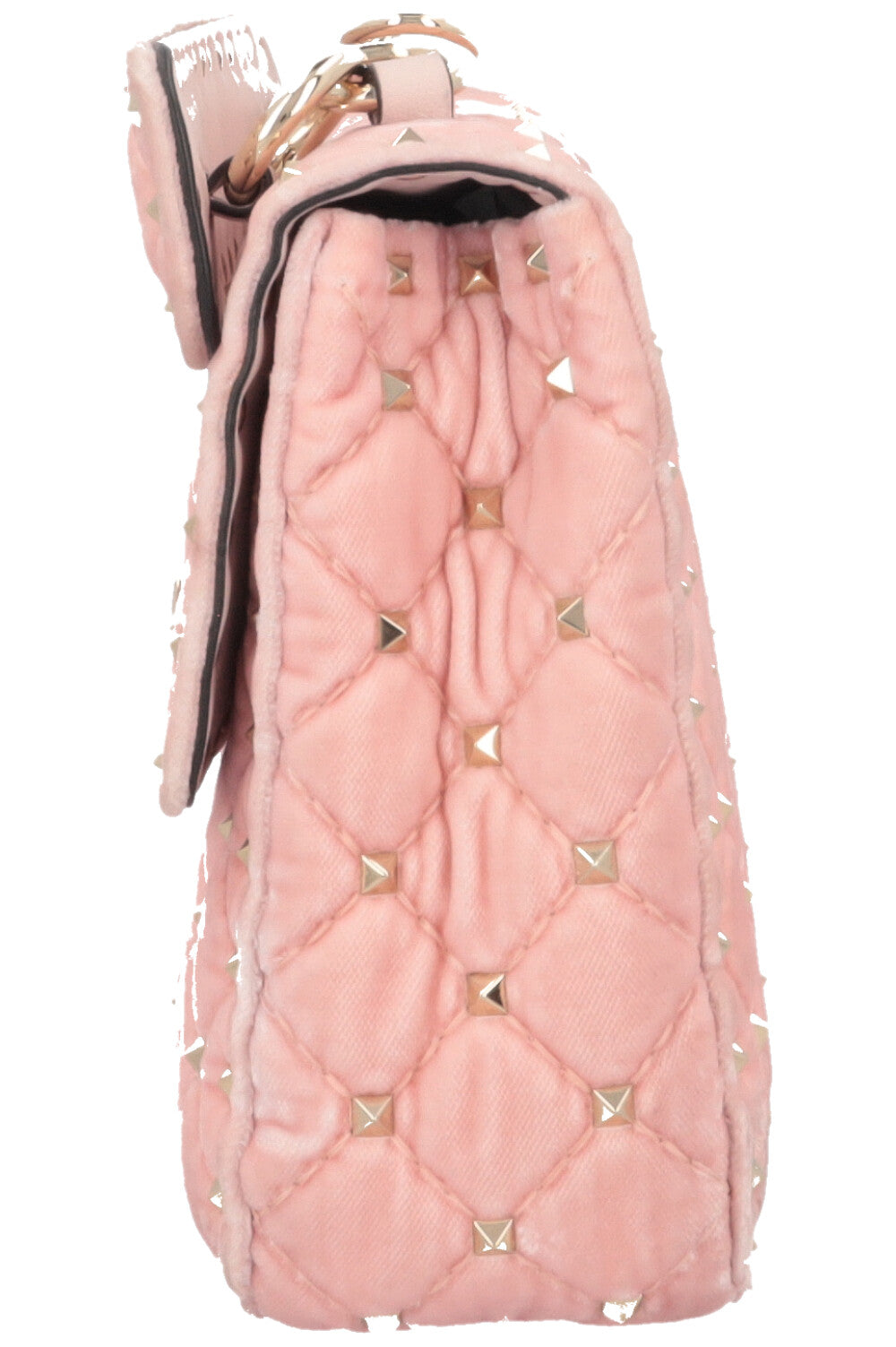 VALENTINO Small Rockstud Spike Bag Velvet Light Pink