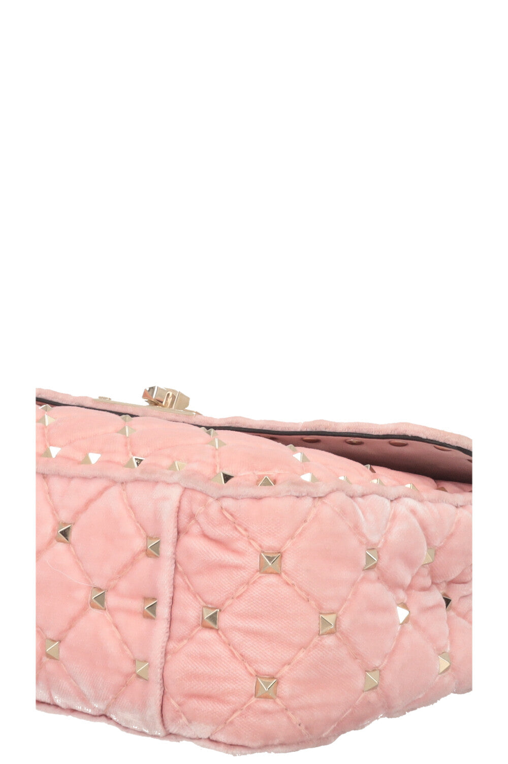 VALENTINO Small Rockstud Spike Bag Velvet Light Pink