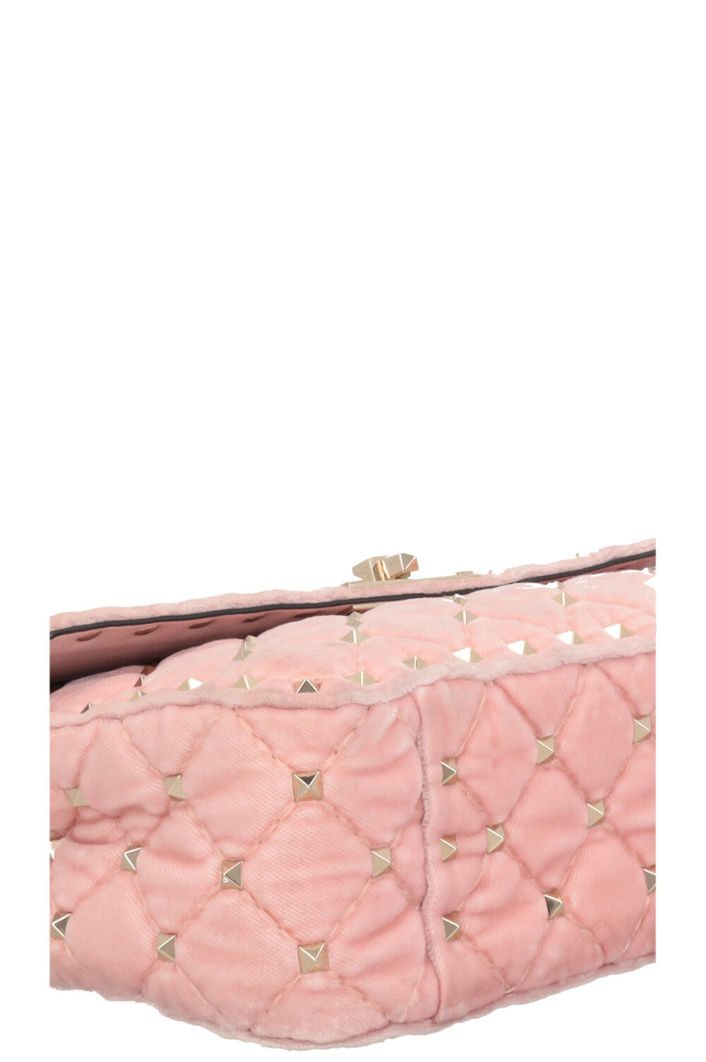 VALENTINO Small Rockstud Spike Bag Velvet Light Pink