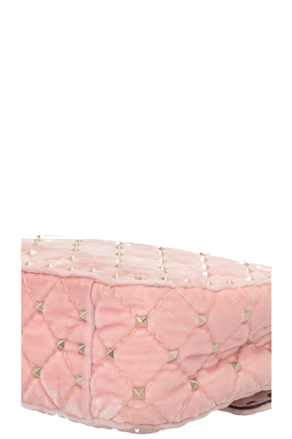 VALENTINO Small Rockstud Spike Bag Velvet Light Pink