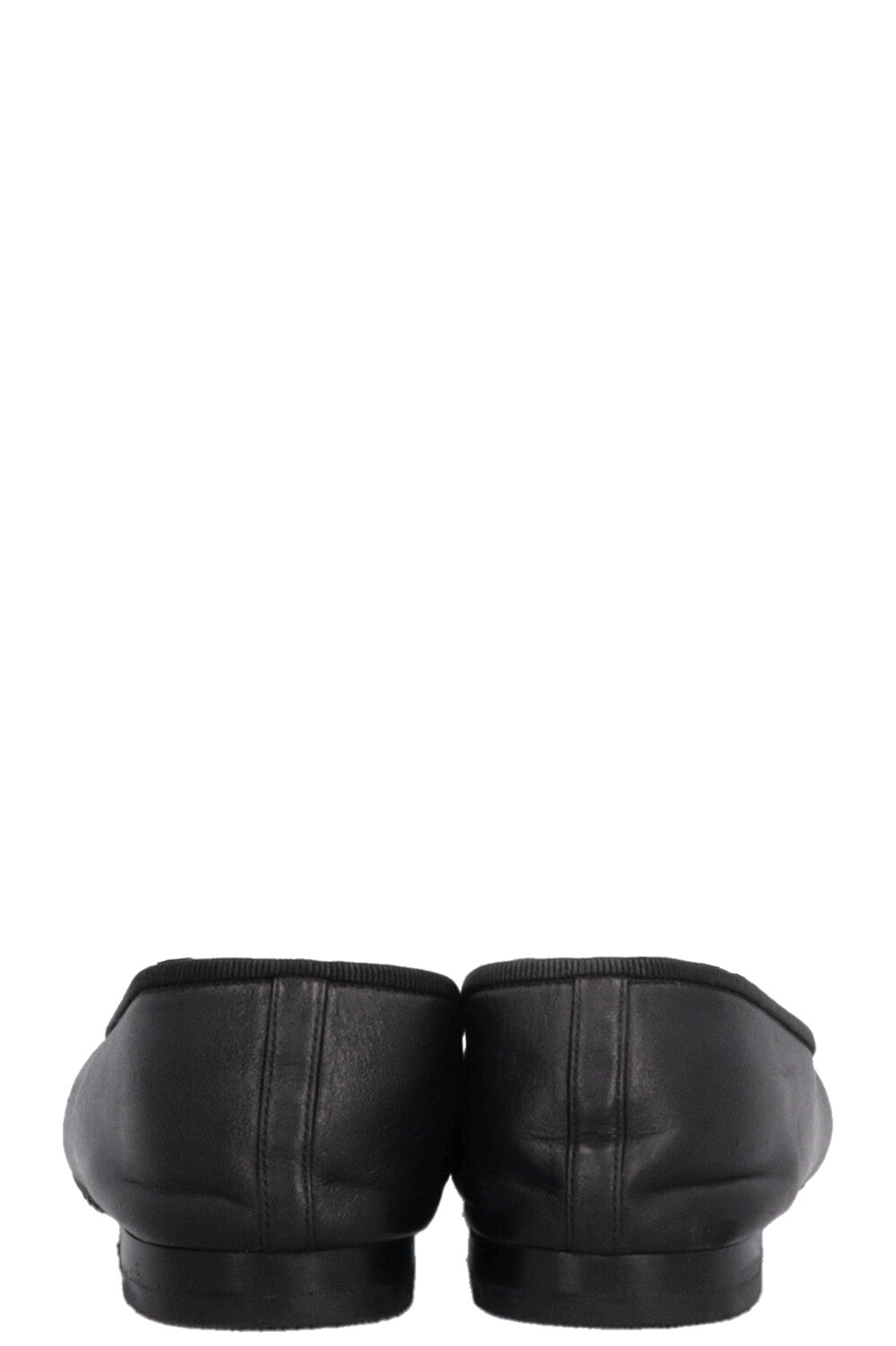 CHANEL Classic CC Ballet Flats Patent Black