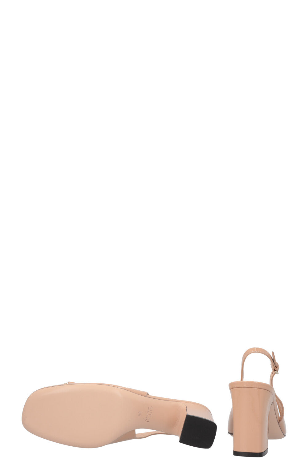 GUCCI Horsebit Heels Patent Nude