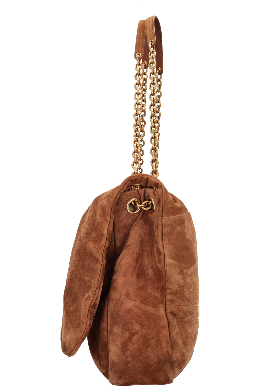 SAINT LAURENT Large Jamie Bag Suede Cognac