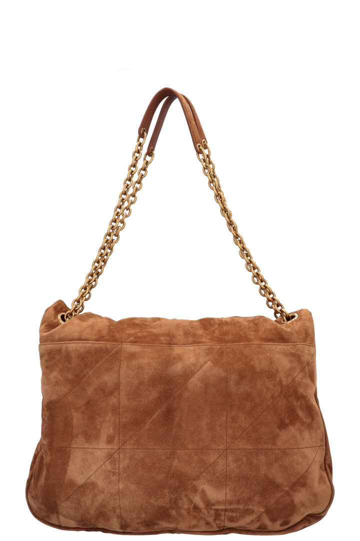 SAINT LAURENT Large Jamie Bag Suede Cognac