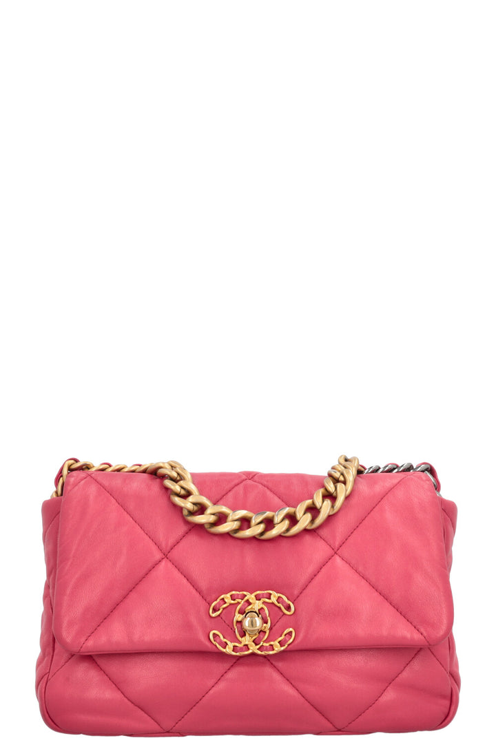 CHANEL 19 Small Bag Dark Pink