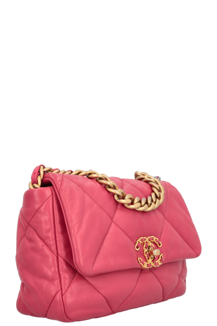 CHANEL 19 Small Bag Dark Pink