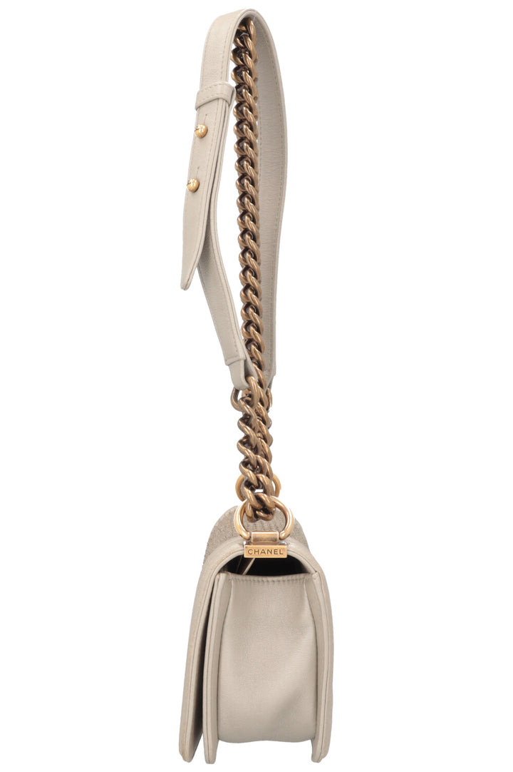 CHANEL Small Boy Bag Scales Gold