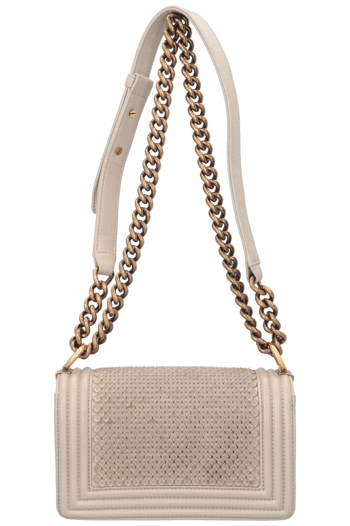 CHANEL Small Boy Bag Scales Gold