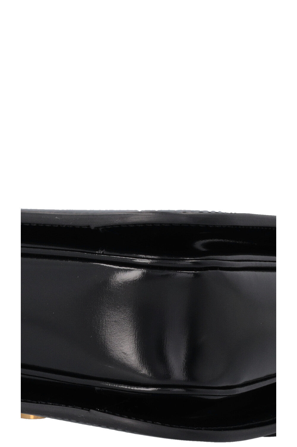 CELINE Triomphe Teen Crossbody Bag Black Shiny Leather