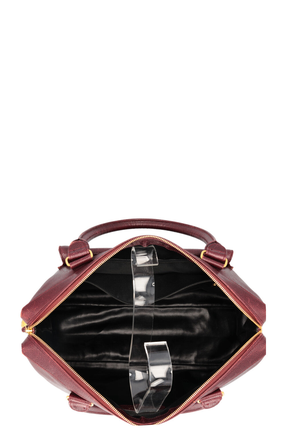 CHANEL Vintage CC Pocket Tote Caviar Bordeaux