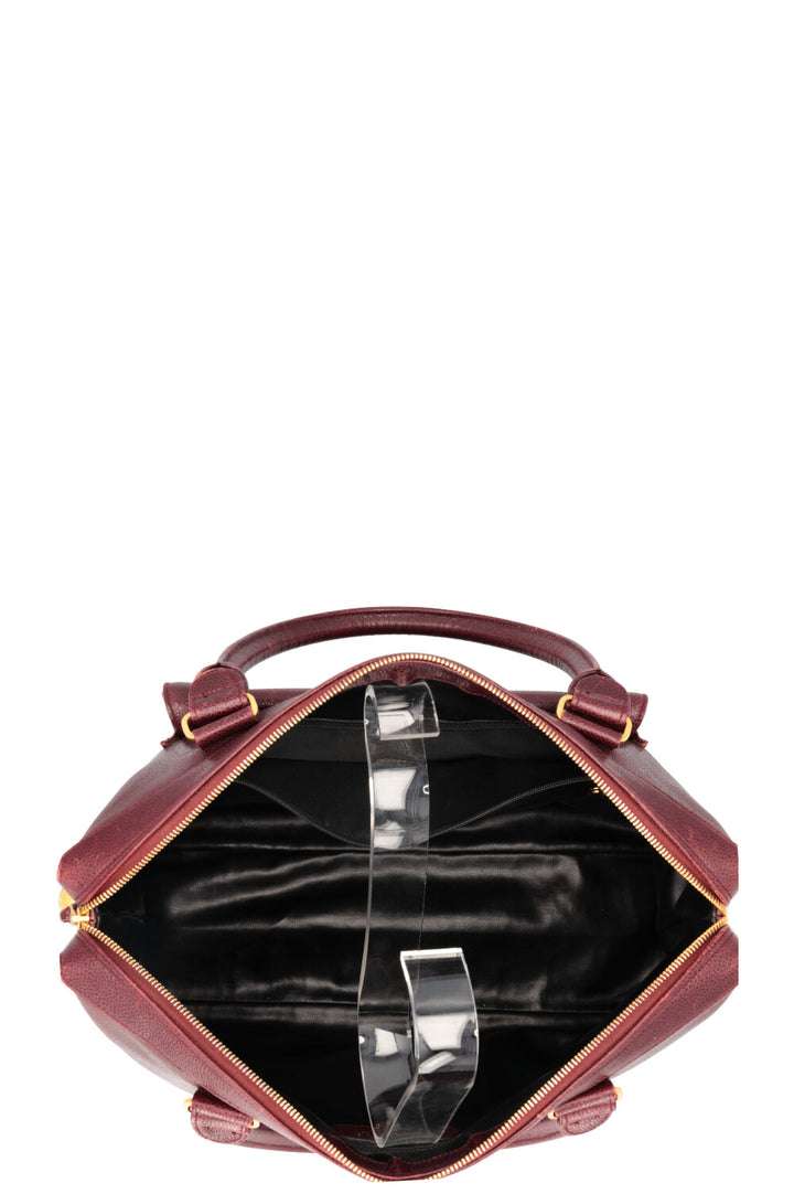 CHANEL Vintage CC Pocket Tote Caviar Bordeaux