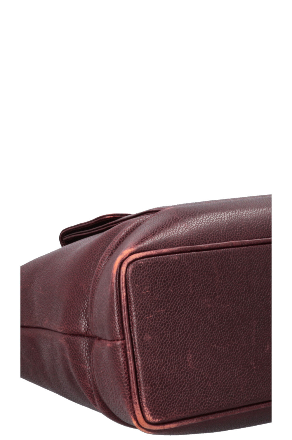 CHANEL Vintage CC Pocket Tote Caviar Bordeaux